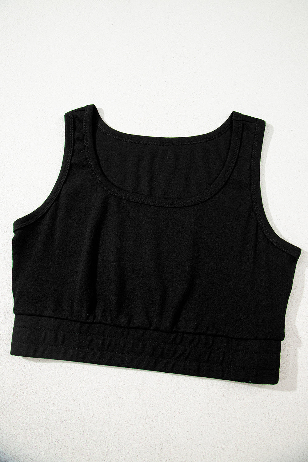 Black Shirred Hem Crop Tank Top Loose Shorts Cardigan 3 Piece Pajama Set