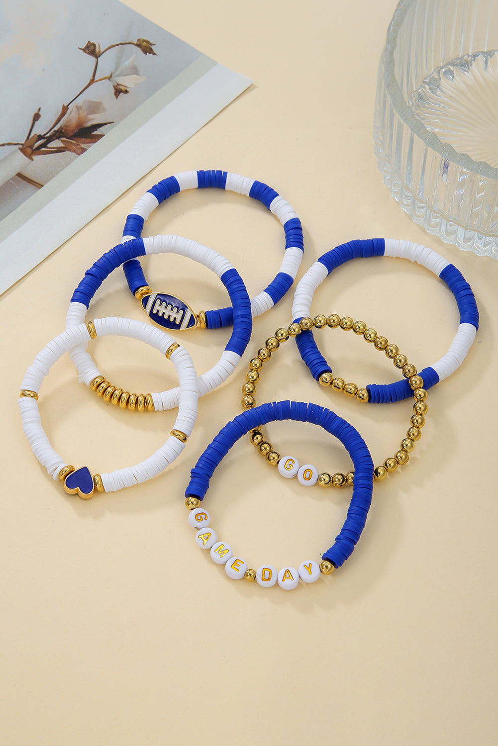 GAME DAY Beaded Bracelet Set -3 COLOR OPTIONS