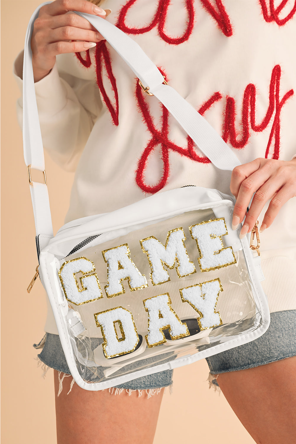 GAME DAY Pattern Clear Bag -4 COLOR OPTIONS