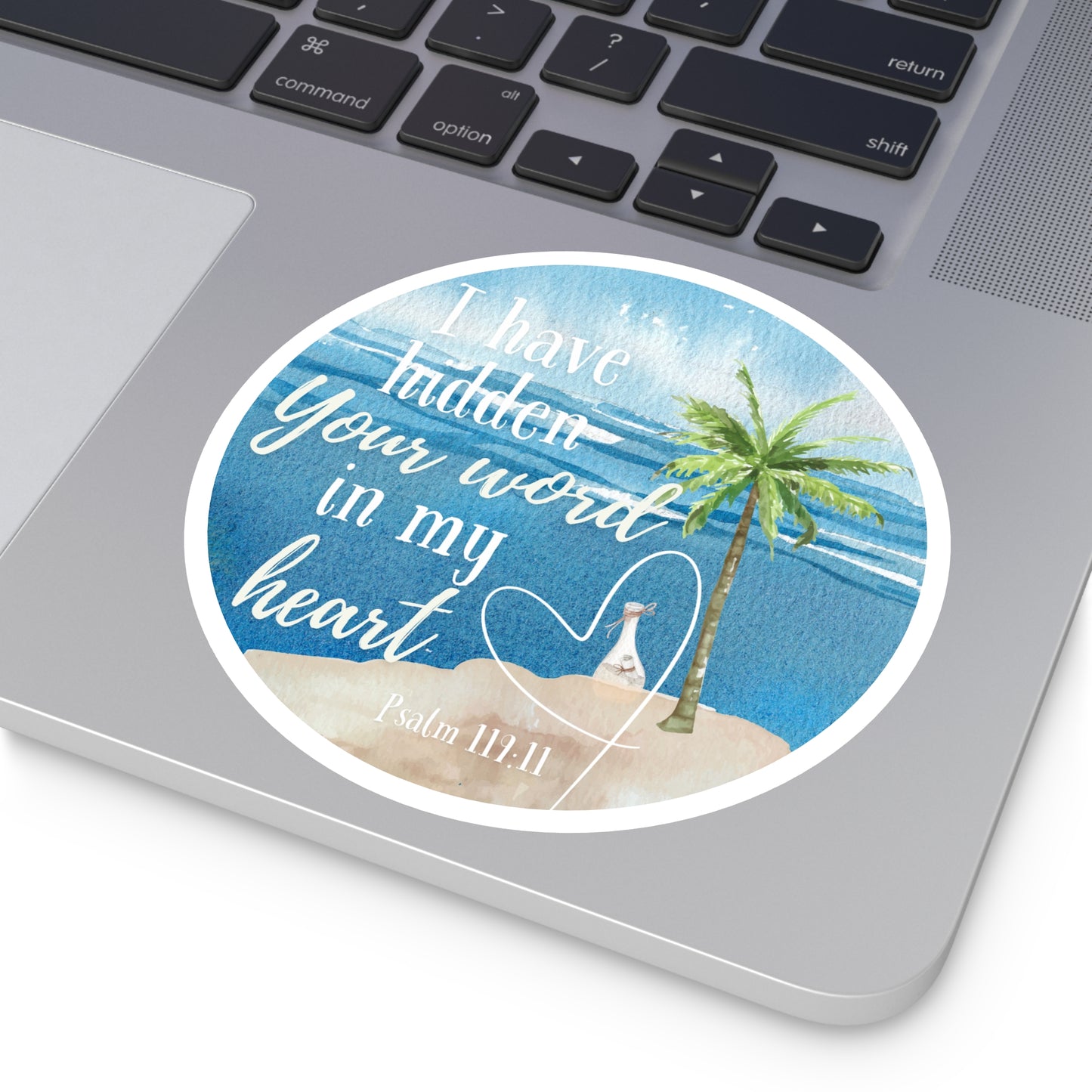HIDDEN IN MY HEART Psalms 119:11 STICKER - MULTIPLE SIZES