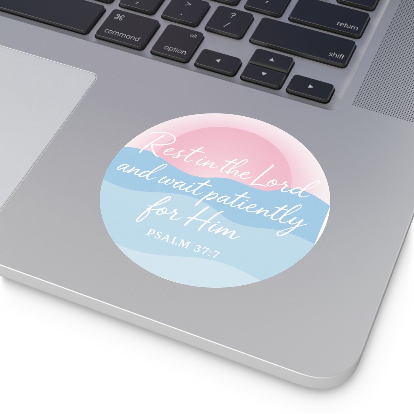 REST IN THE LORD Psalm 37:7 INDOOR/OUTDOOR STICKER -MULTIPLE SIZES
