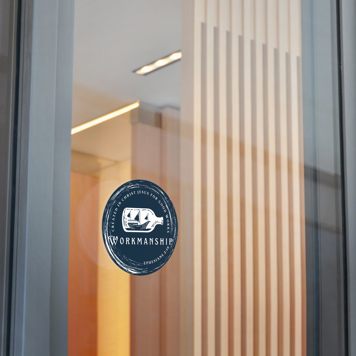 WORKMANSHIP INDOOR/OUTDOOR STICKER Ephesians 2:10 -MULTIPLE SIZES