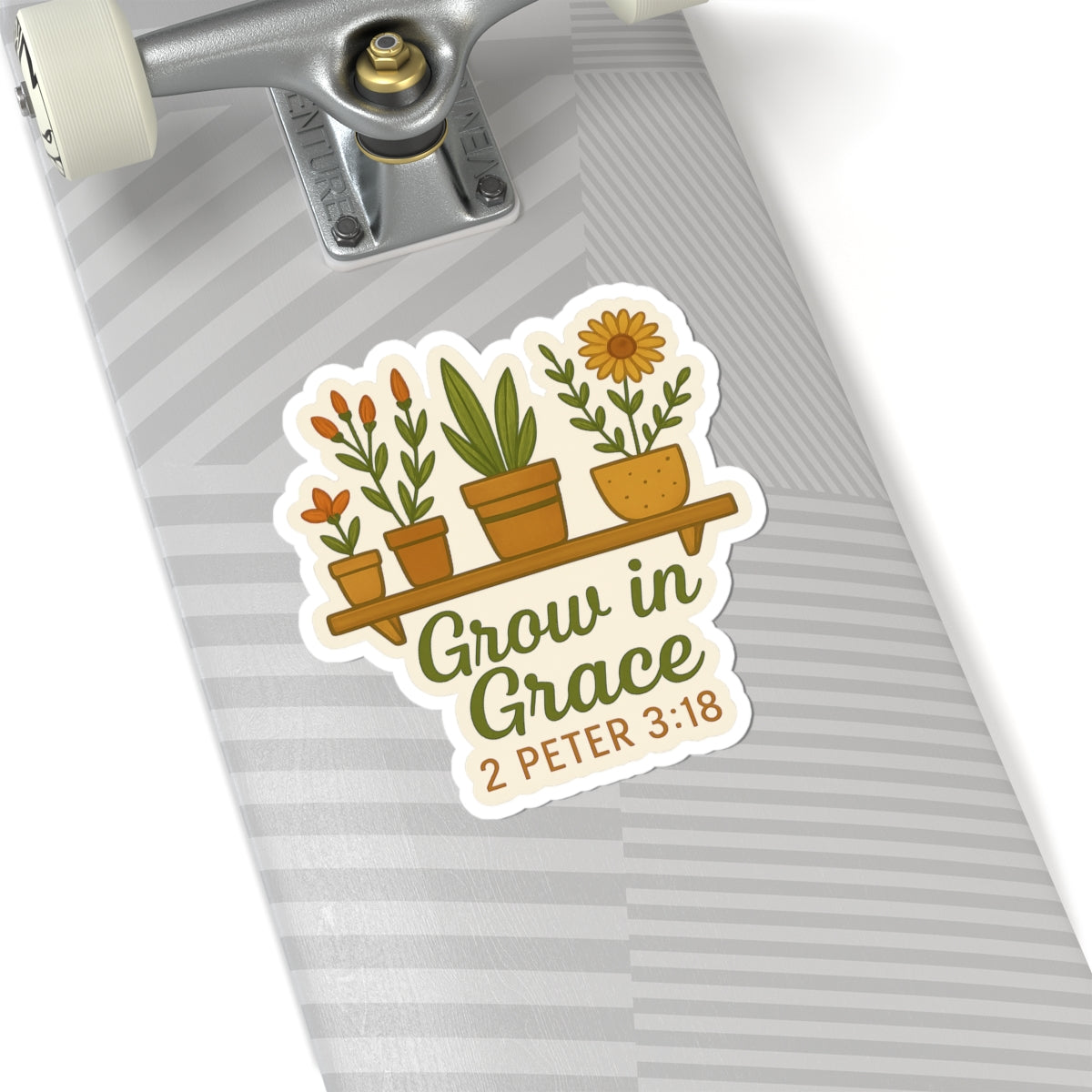 GROW IN GRACE STICKER 2 Peter 3:18 -MULTIPLE SIZES