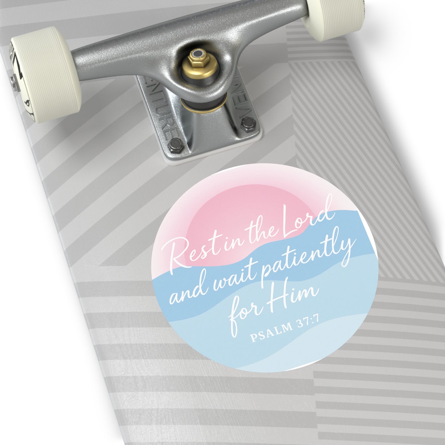 REST IN THE LORD Psalm 37:7 INDOOR/OUTDOOR STICKER -MULTIPLE SIZES