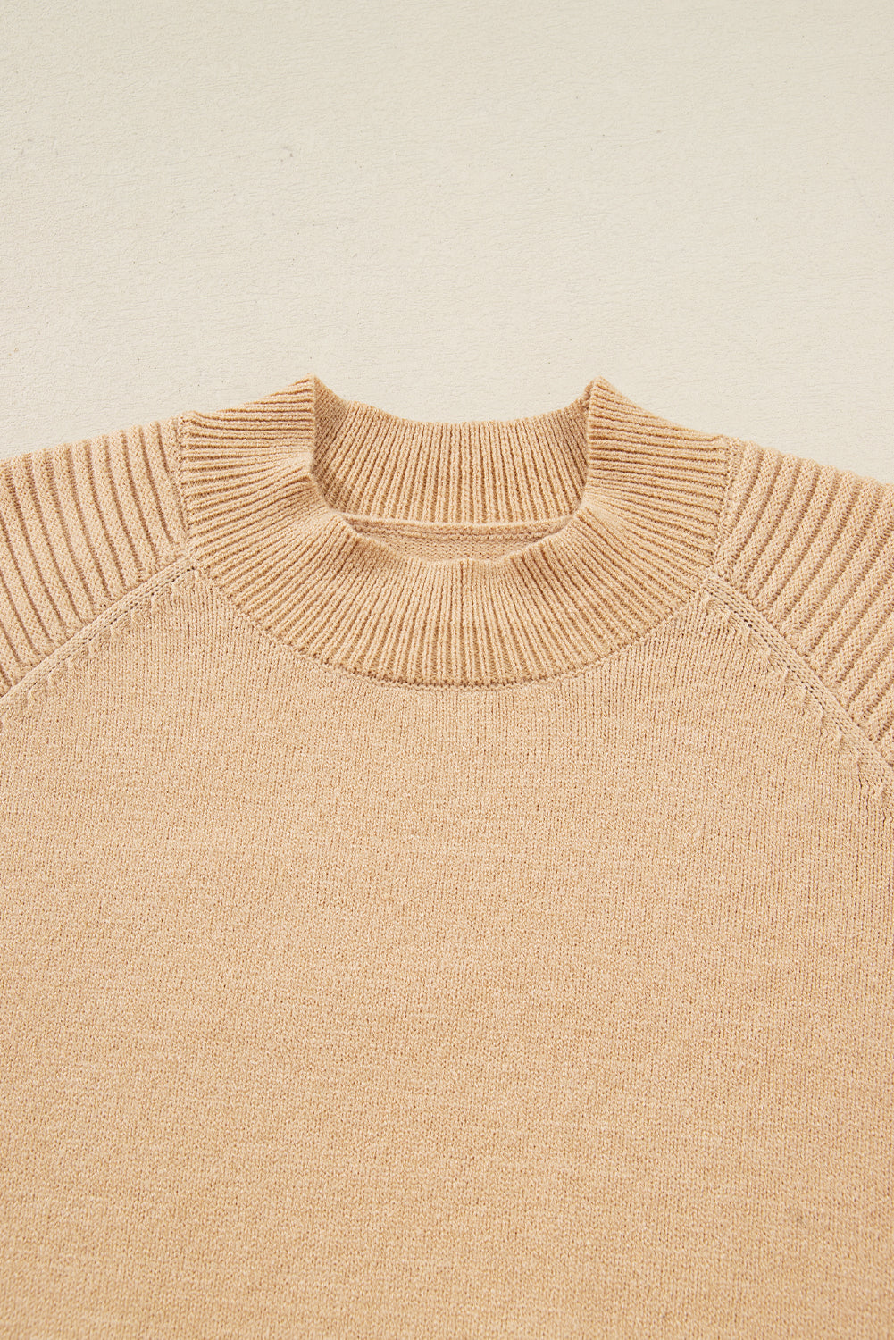 Lantern Sleeve Sweater Pleated Knitted Mini Skirt Set