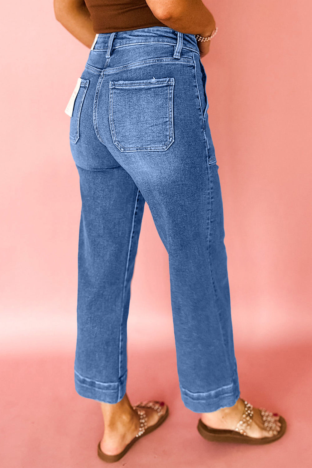 Breen Cropped High Rise Wide Leg Jeans -3 COLOR OPTIONS