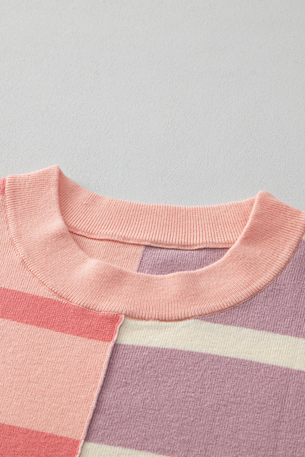 Striped Colorblock Drop Shoulder Sweater -4 COLOR OPTIONS