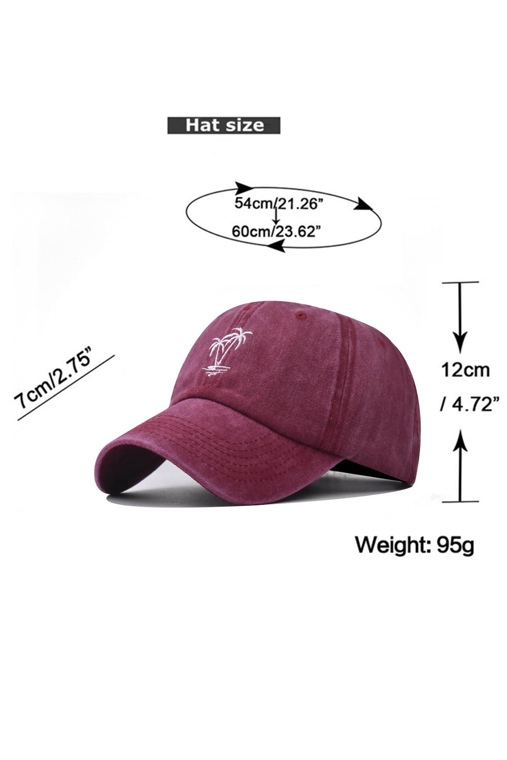 Wild Ginger Coconut Tree Tropical Baseball Cap