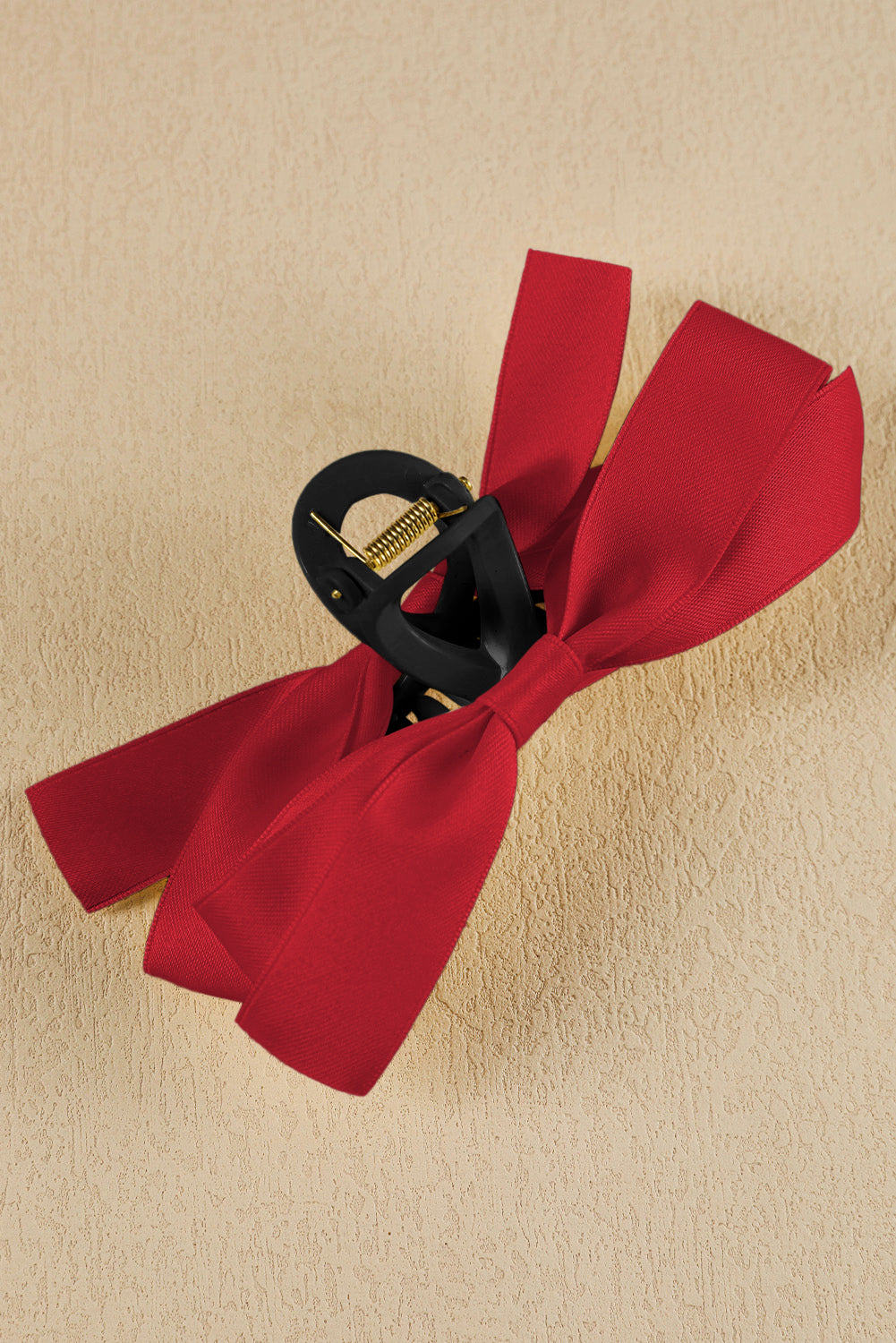 Solid Color Ribbon Bow Decor Hair Clip -6 COLOR OPTIONS