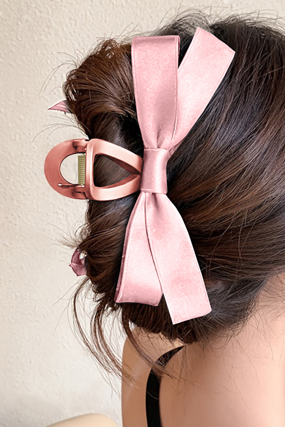 Solid Color Ribbon Bow Decor Hair Clip -6 COLOR OPTIONS