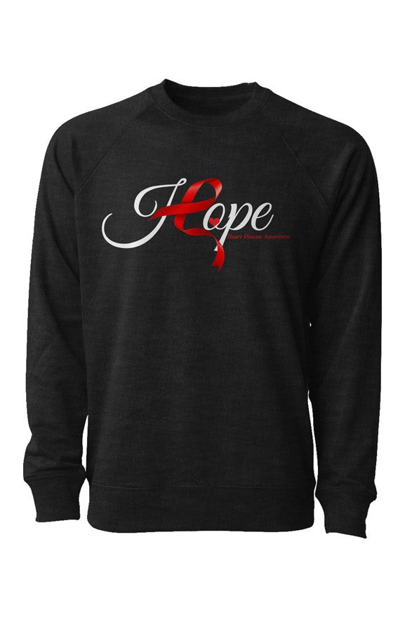 "HOPE RIBBON" CHARCOAL HEATHER- Unisex Loopback Te