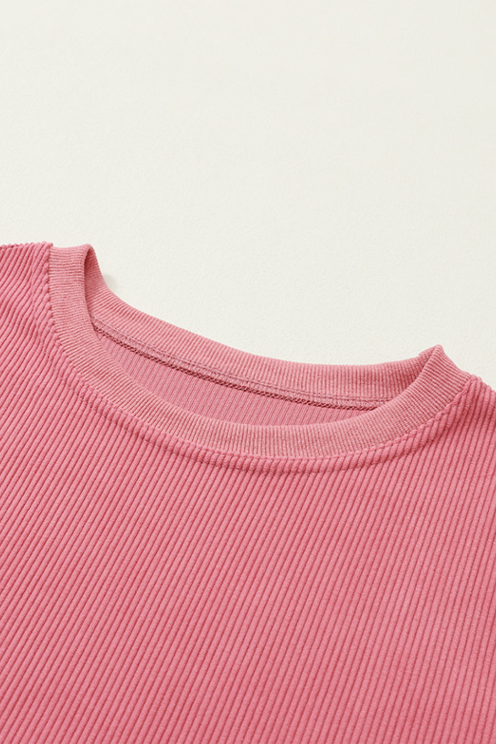 Drop Sleeve Rib Knit Oversized Sweatshirt -13 COLOR OPTIONS