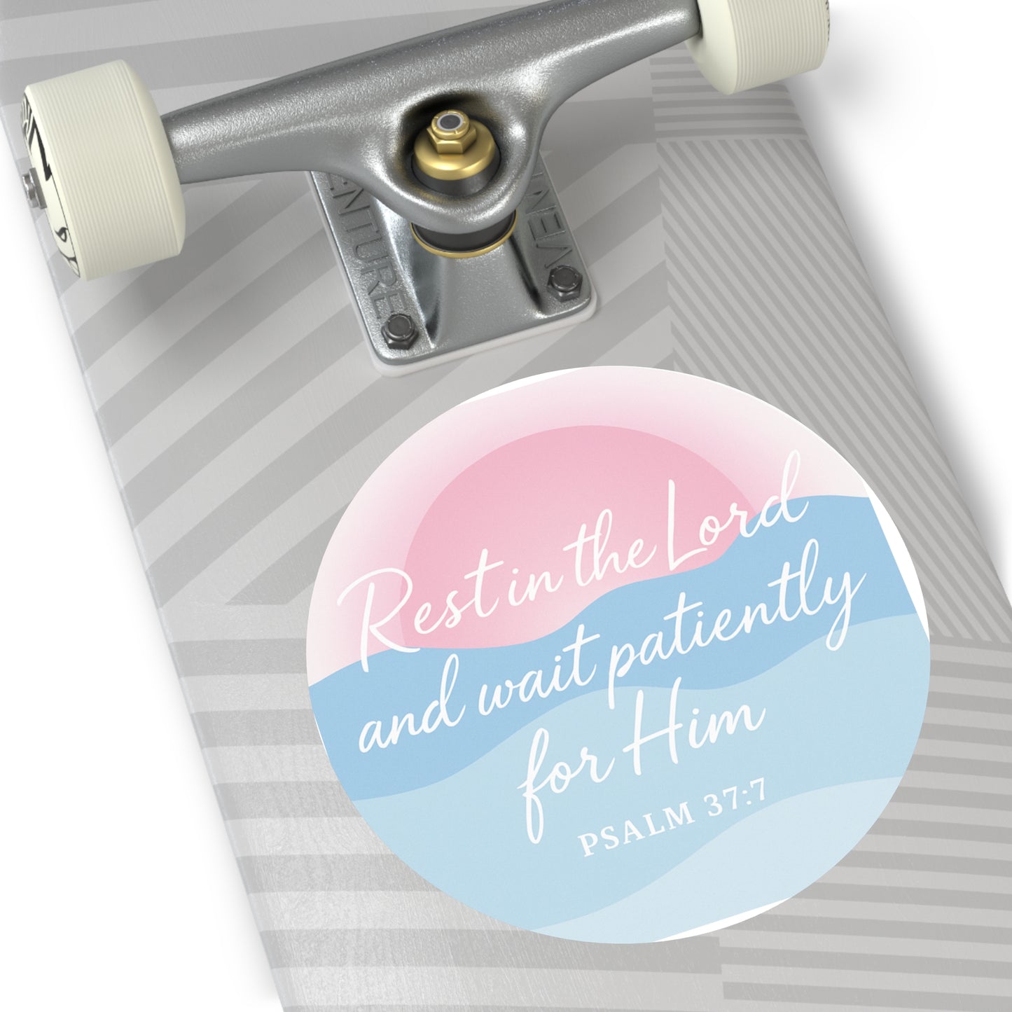 REST IN THE LORD Psalm 37:7 INDOOR/OUTDOOR STICKER -MULTIPLE SIZES