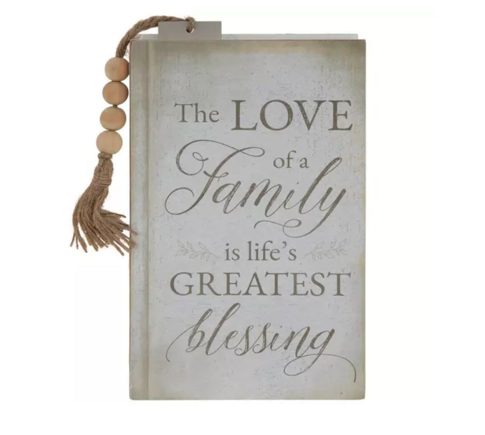 Love Of A Family Is Life's Greatest Blessing Book -DECOR