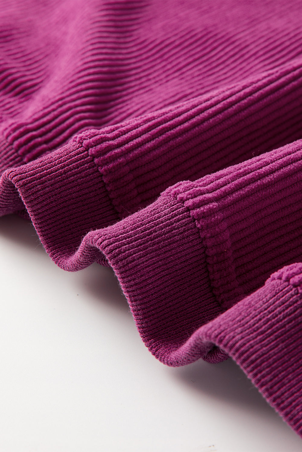 Drop Sleeve Rib Knit Oversized Sweatshirt -13 COLOR OPTIONS
