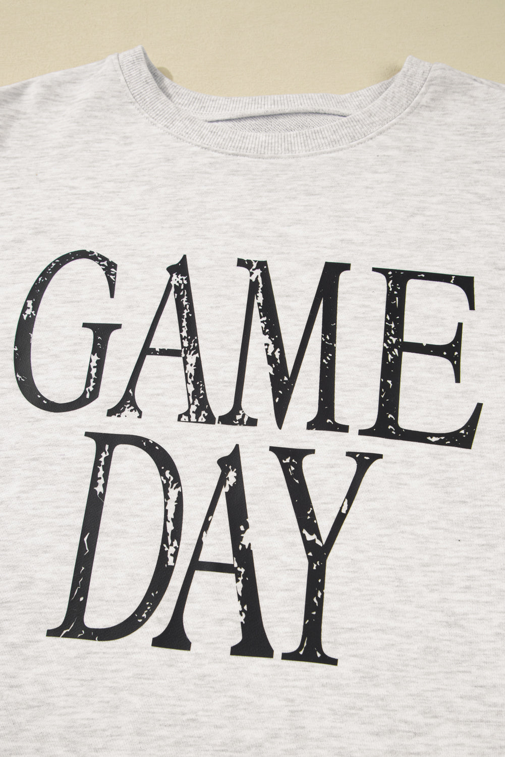 GAME DAY Vintage Washed Letter Graphic Baggy Sweatshirt -2 COLOR OPTIONS