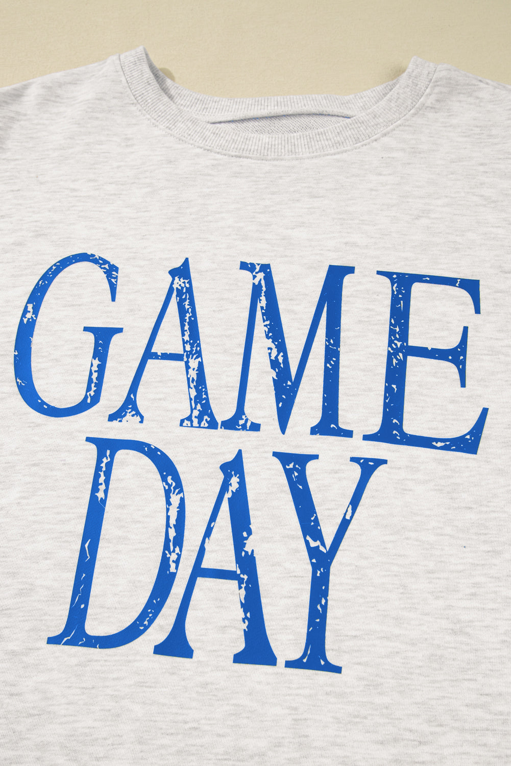 GAME DAY Vintage Washed Letter Graphic Baggy Sweatshirt -2 COLOR OPTIONS