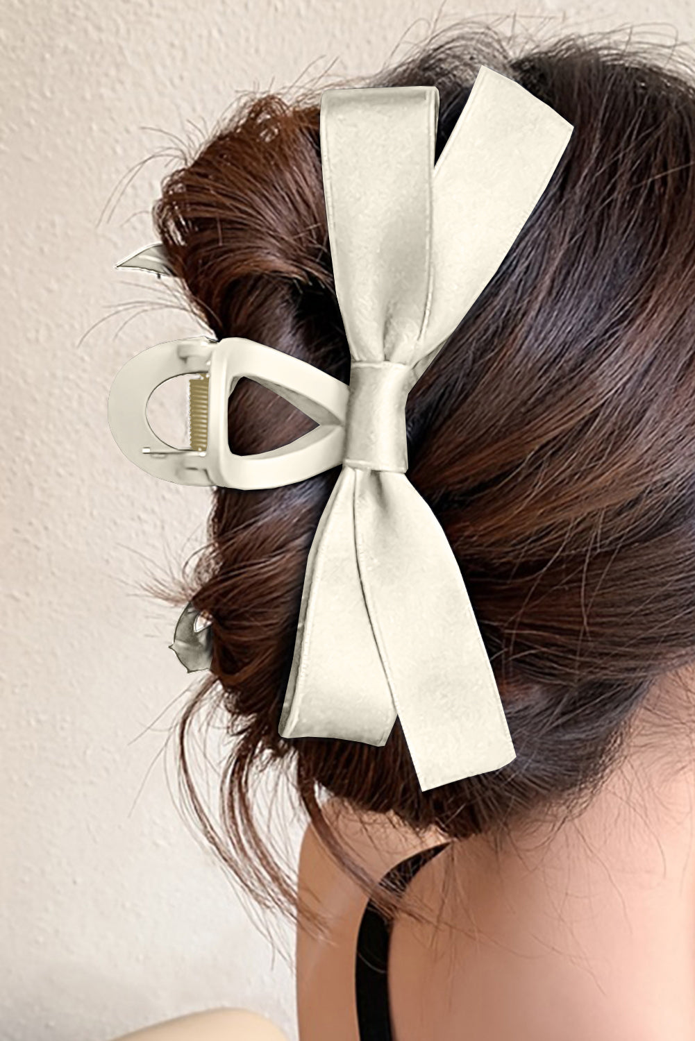 Solid Color Ribbon Bow Decor Hair Clip -6 COLOR OPTIONS