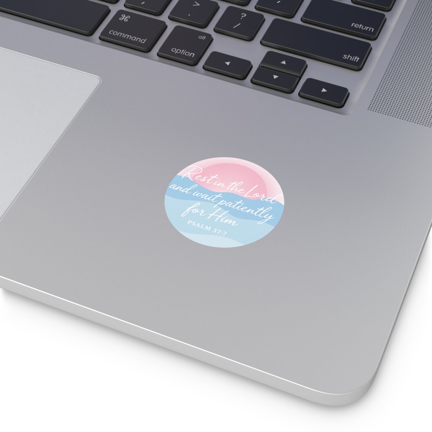 REST IN THE LORD Psalm 37:7 INDOOR/OUTDOOR STICKER -MULTIPLE SIZES