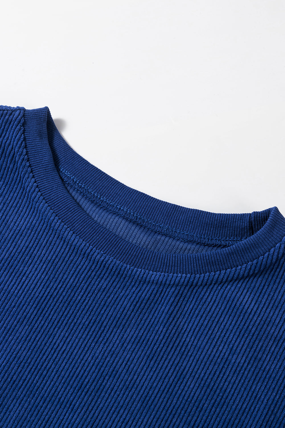 Drop Sleeve Rib Knit Oversized Sweatshirt -13 COLOR OPTIONS