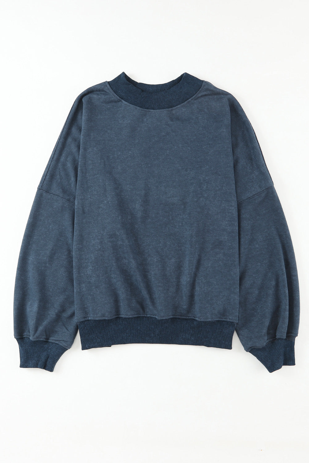 Plain Drop Shoulder Crew Neck Pullover Sweatshirt - 5 Colors