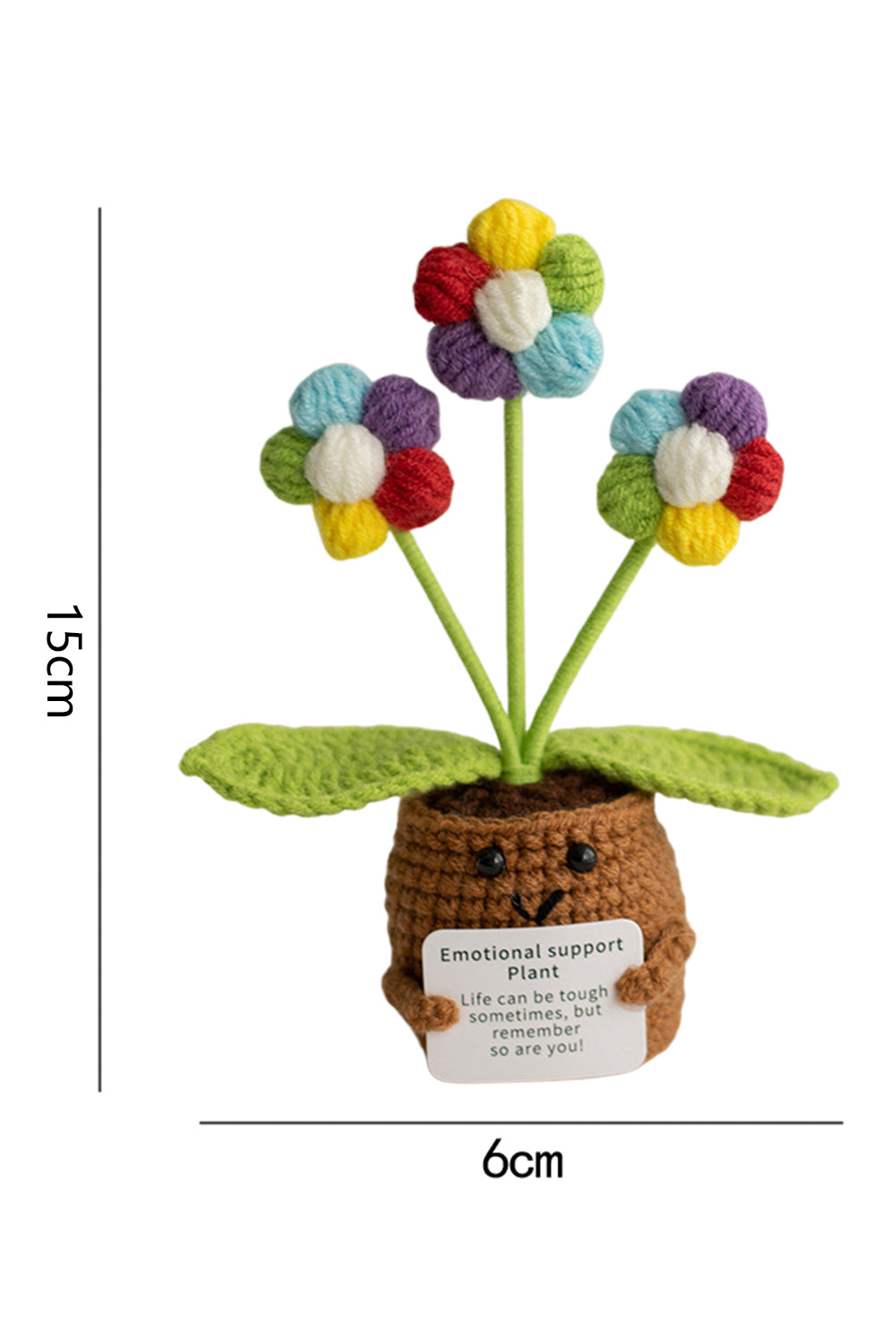 Ginger Positive Cute Crochet Sunflower Pot