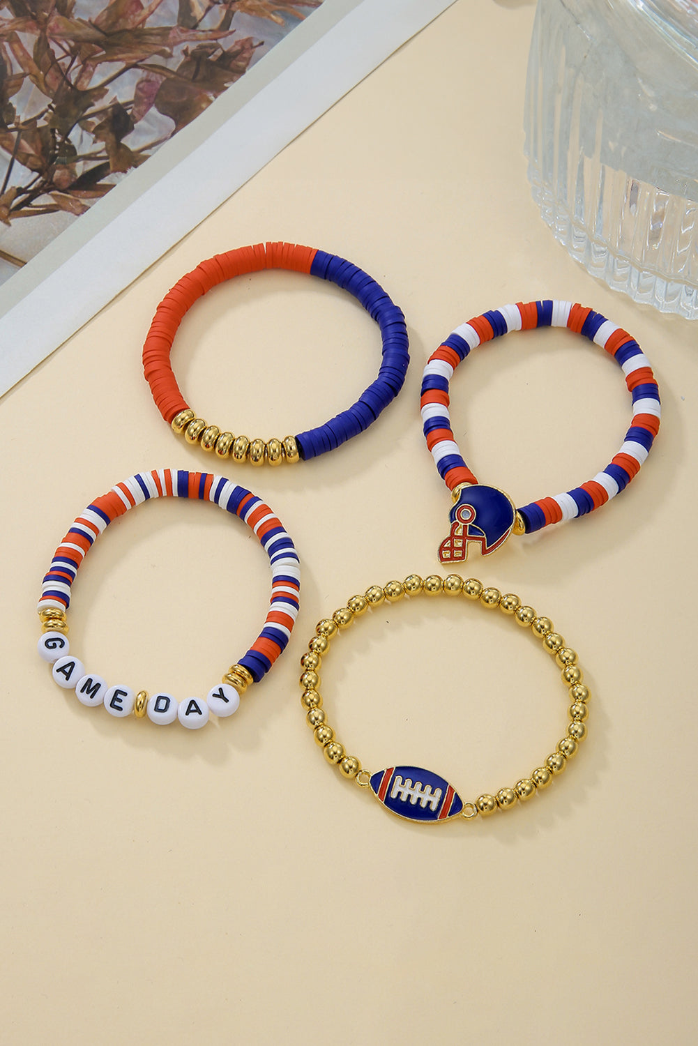 GAME DAY Beaded Bracelet Set -3 COLOR OPTIONS