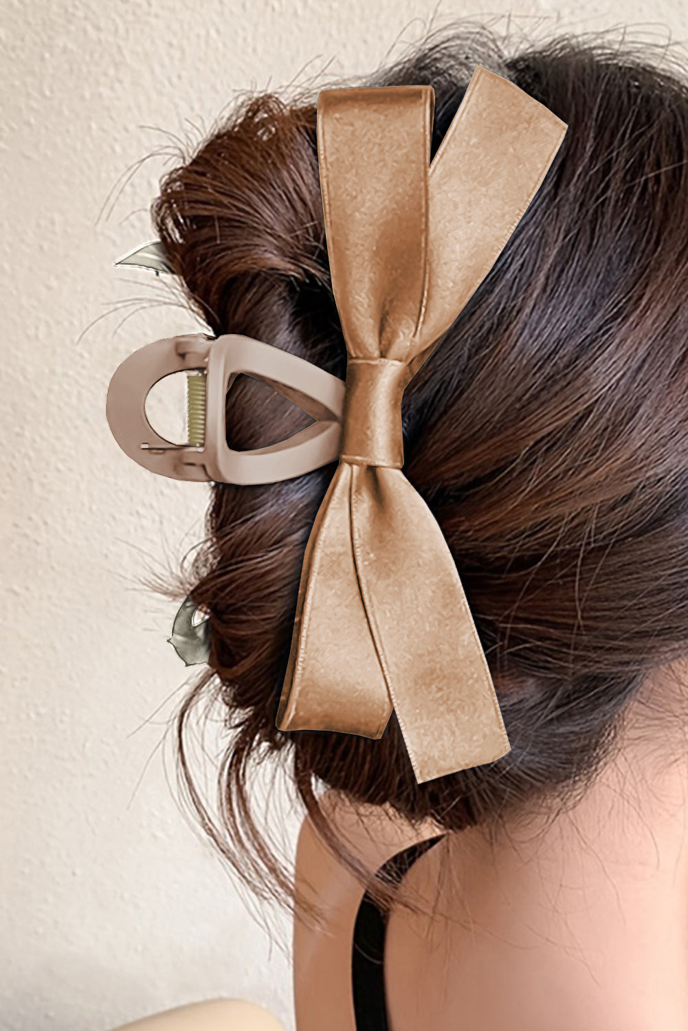 Solid Color Ribbon Bow Decor Hair Clip -6 COLOR OPTIONS