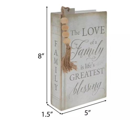 Love Of A Family Is Life's Greatest Blessing Book -DECOR