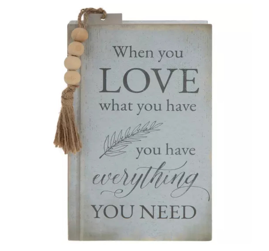When You Love What You Have Book -DECOR