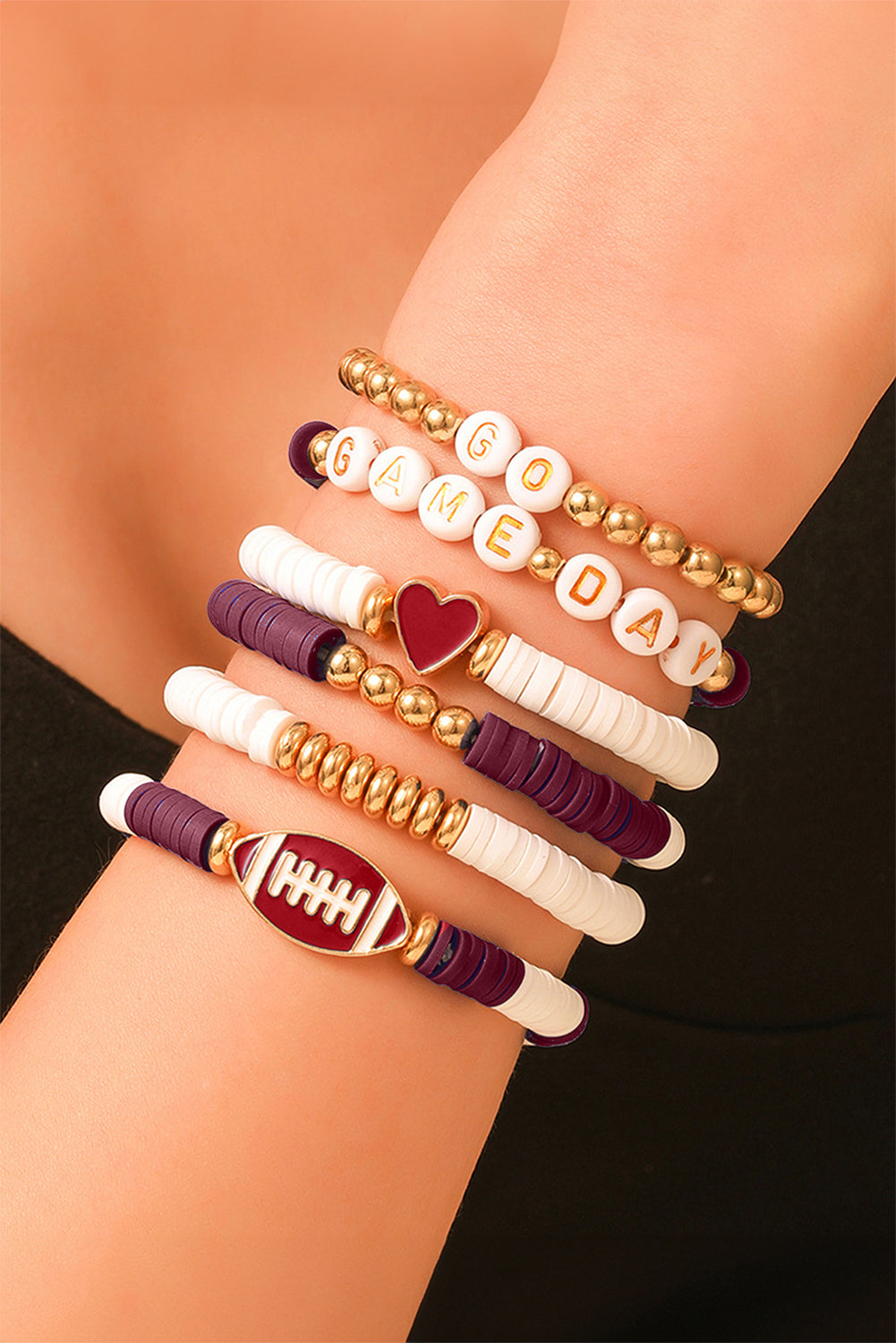 GAME DAY Beaded Bracelet Set -3 COLOR OPTIONS