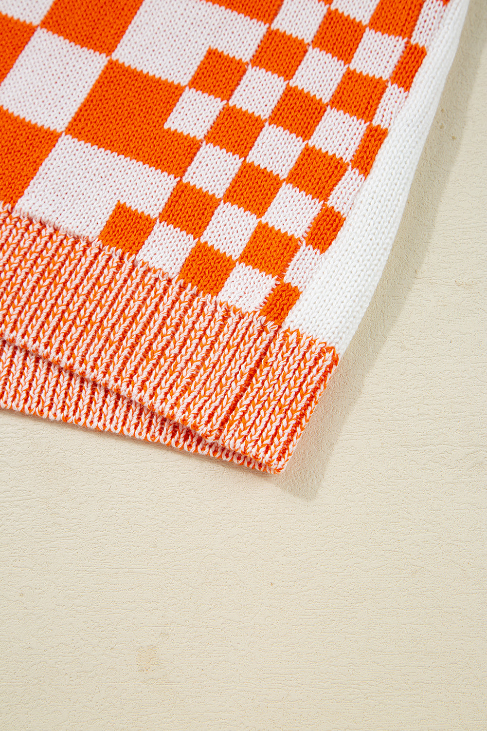 Orange Checkered Open Front Drop Shoulder Cardigan -3 COLOR OPTIONS