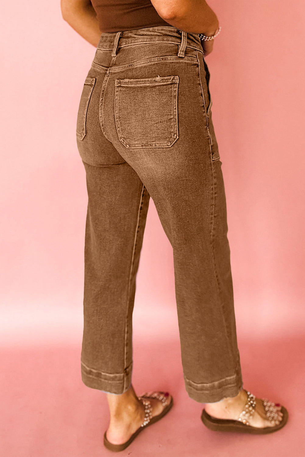 Breen Cropped High Rise Wide Leg Jeans -3 COLOR OPTIONS