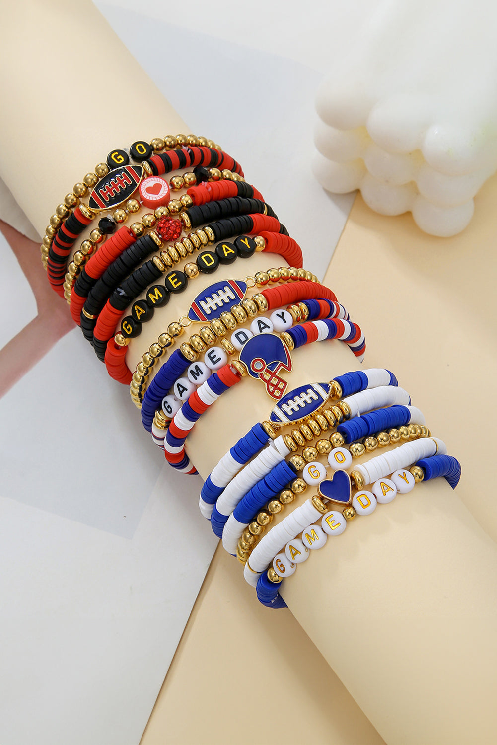 GAME DAY Beaded Bracelet Set -3 COLOR OPTIONS