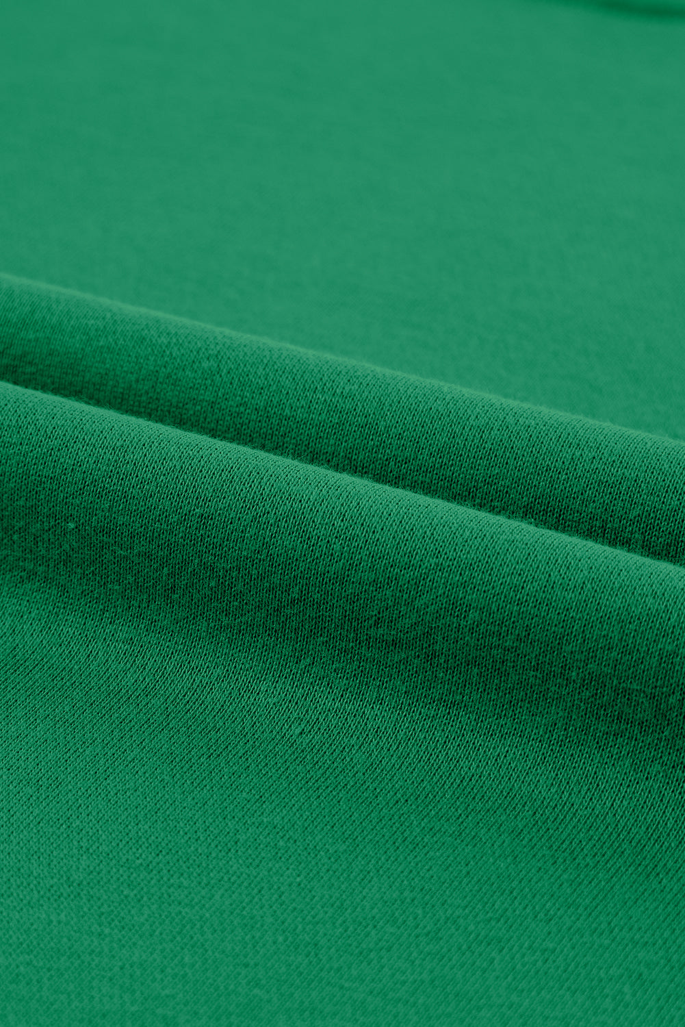 Green Solid Round Neck Sweatshirt