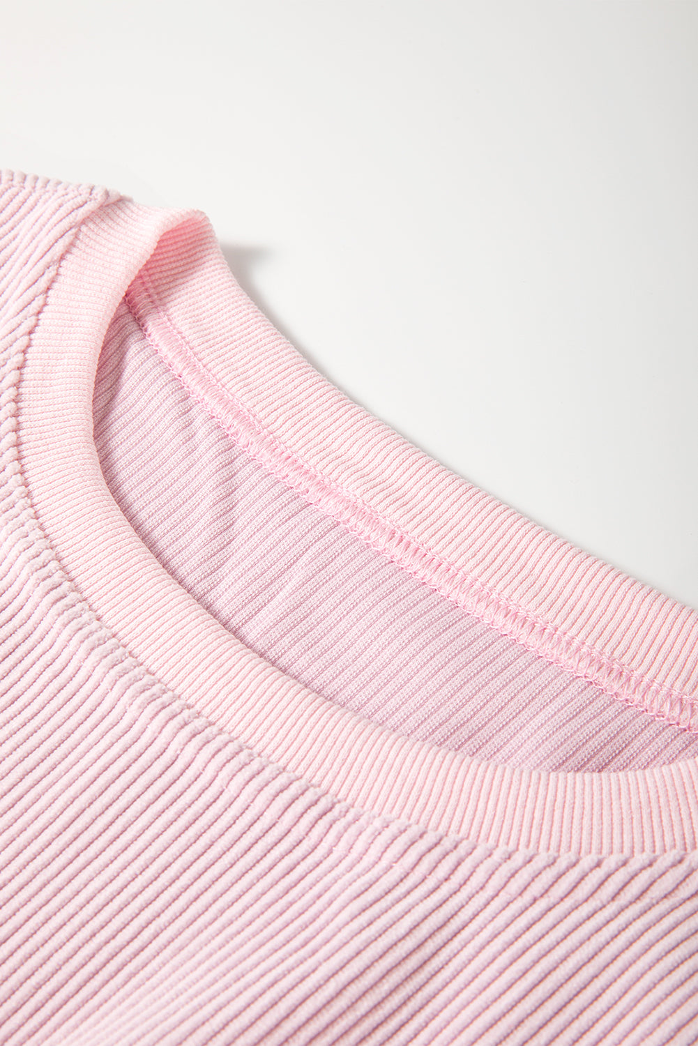 Drop Sleeve Rib Knit Oversized Sweatshirt -13 COLOR OPTIONS