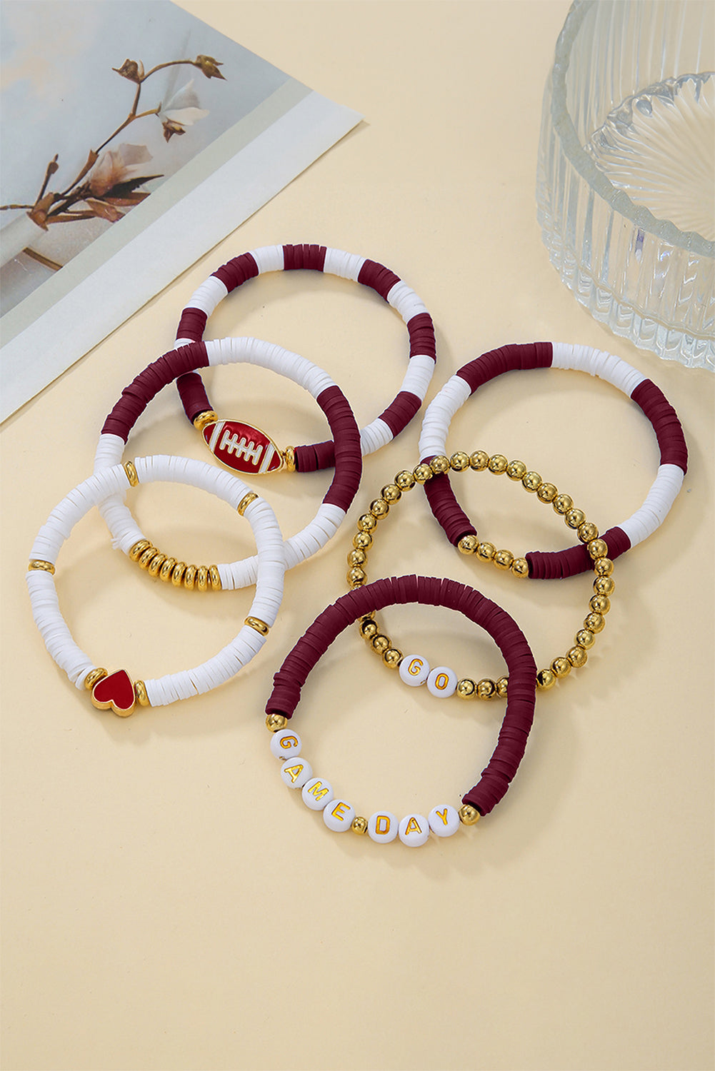 GAME DAY Beaded Bracelet Set -3 COLOR OPTIONS