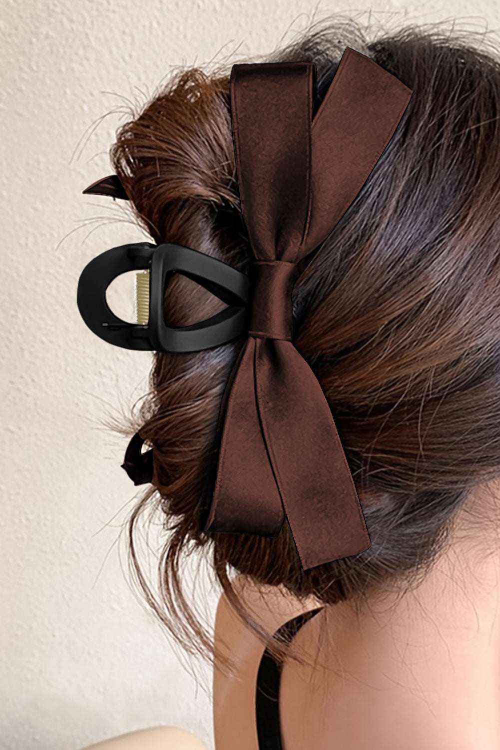 Solid Color Ribbon Bow Decor Hair Clip -6 COLOR OPTIONS