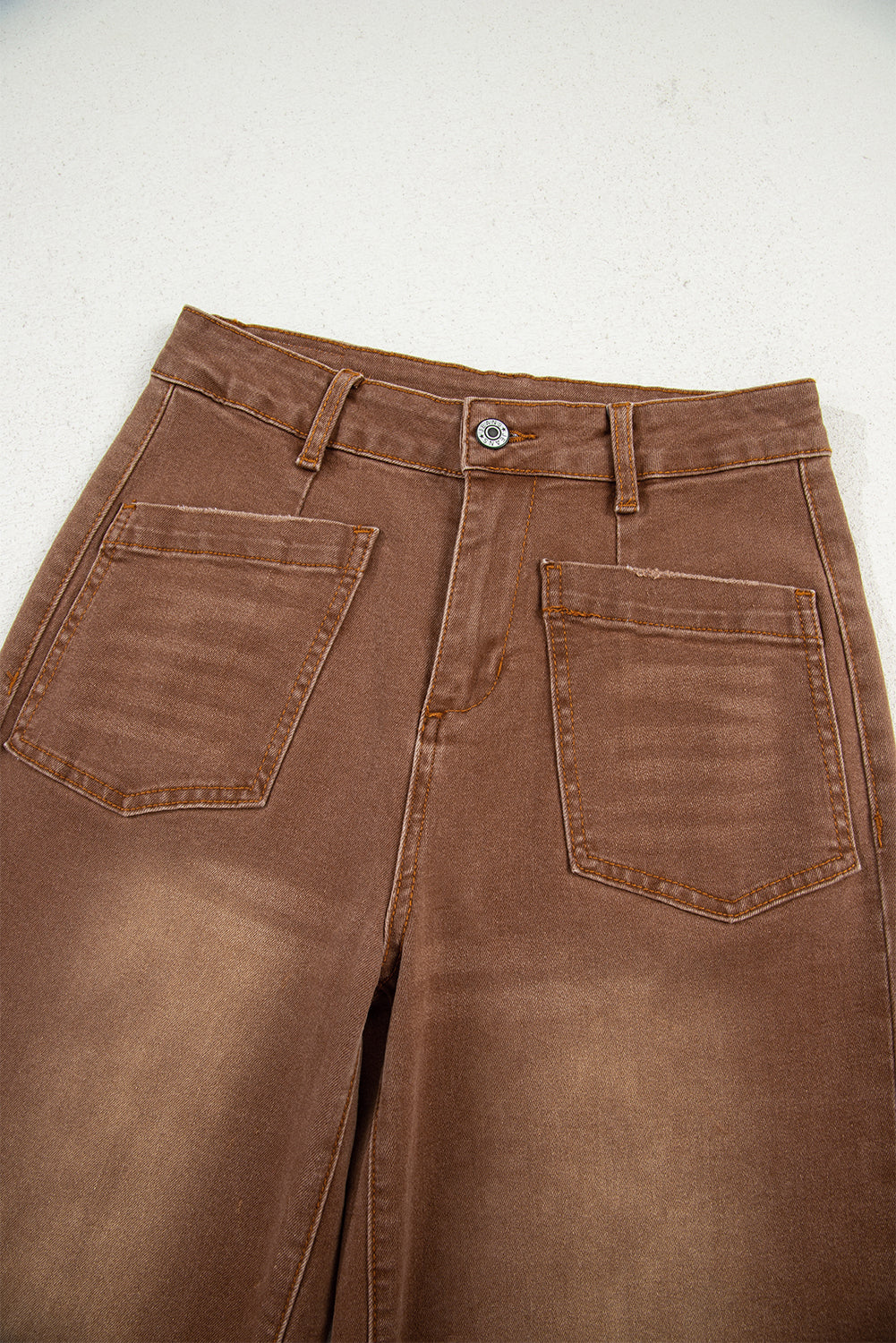 Minimalist Patch Pocket High Waist Shift Jeans- 2 COLOR OPTIONS