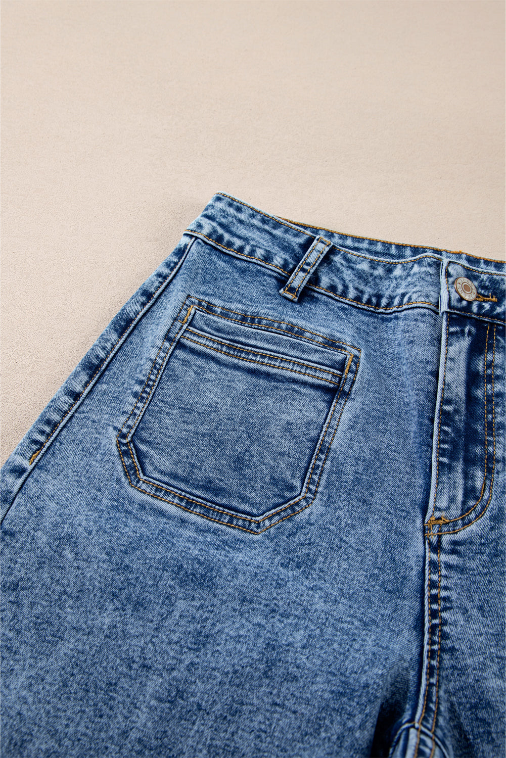 Patch Pocket Straight Leg Loose Jeans- 4 COLOR OPTIONS