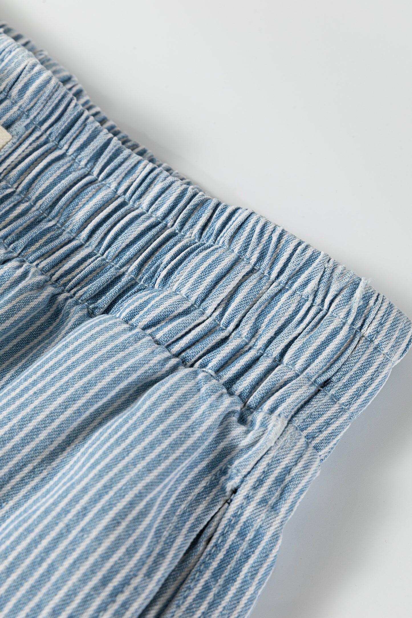 Stripe Drawstring Elastic Waist Casual Denim Shorts- 3 COLOR OPTIONS