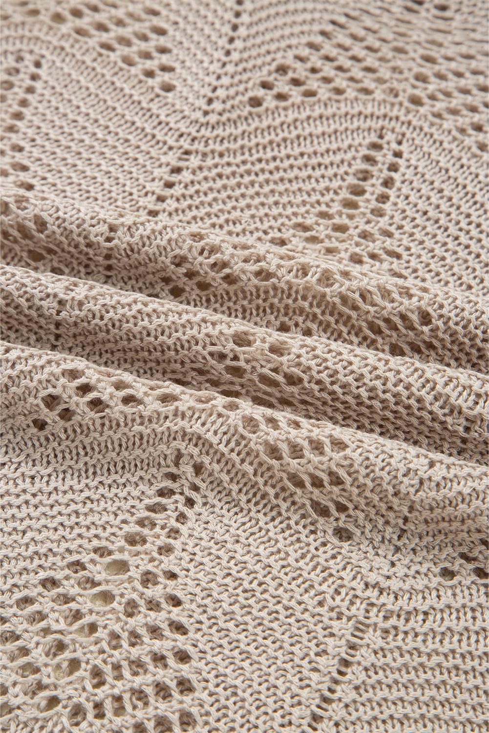 Hollow Out Knit 3/4 Sleeve Casual Sweater -2 COLOR OPTIONS