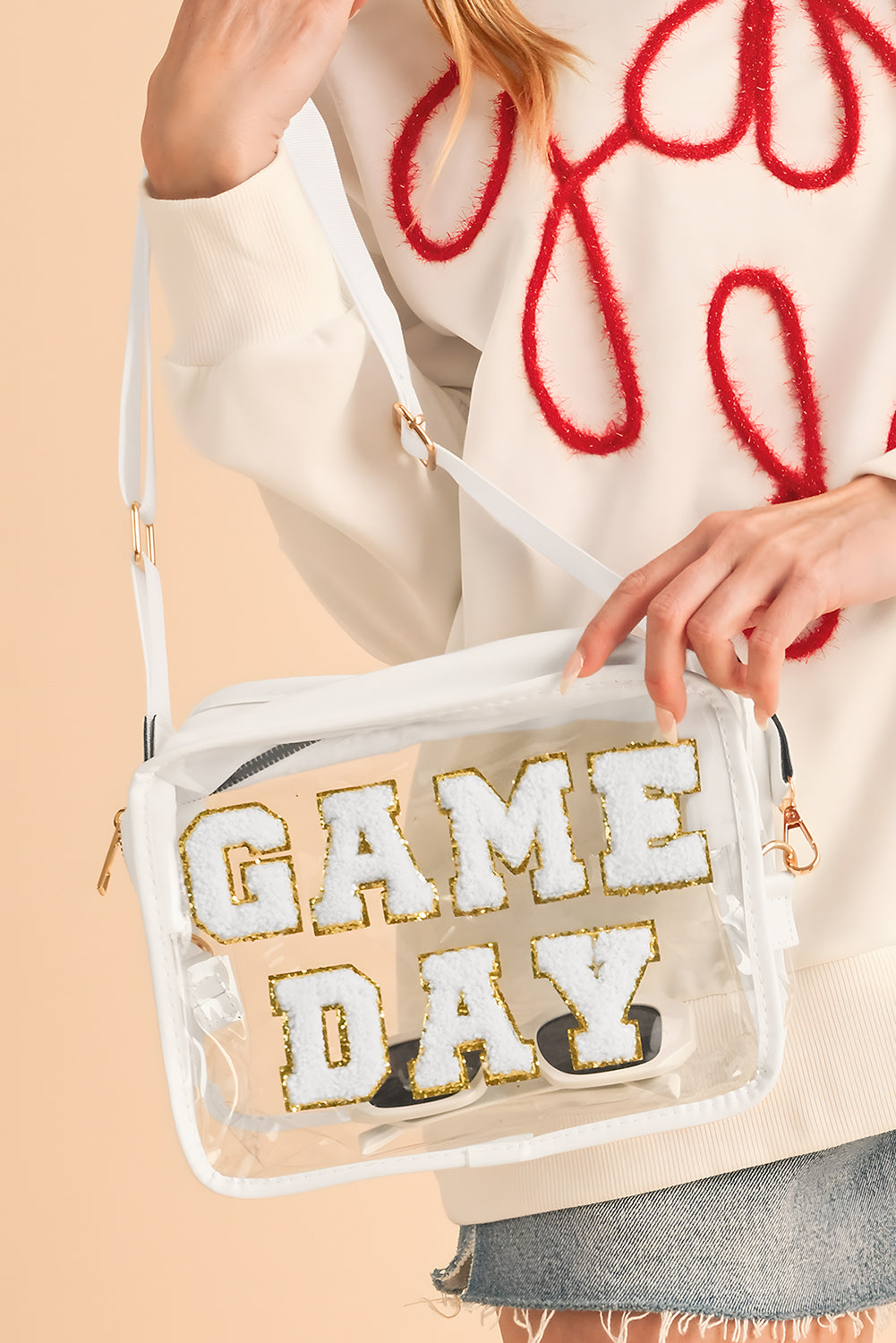GAME DAY Pattern Clear Bag -4 COLOR OPTIONS