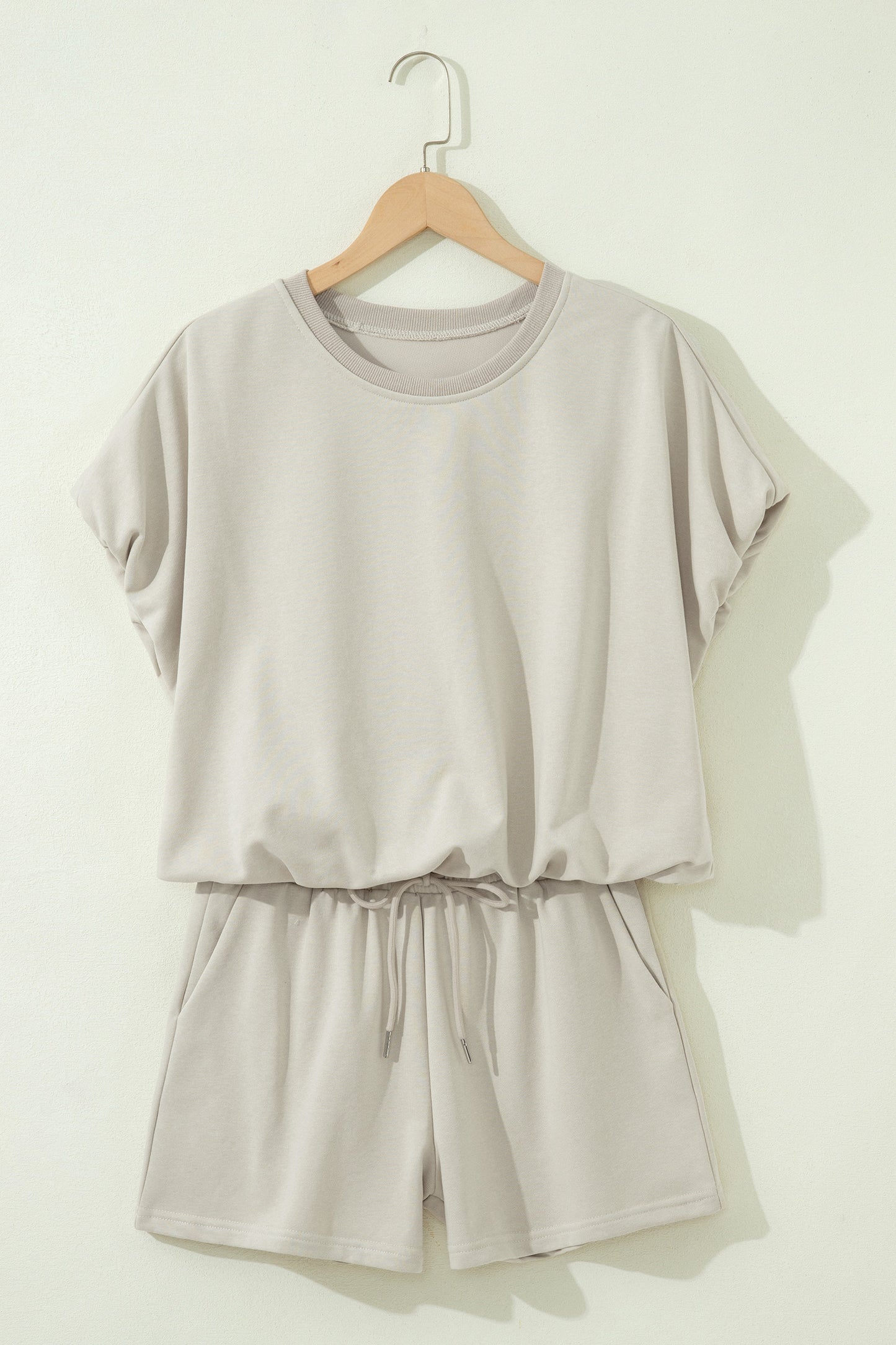 Puffy Loose Top Drawstring Shorts 2pcs Outfit- 3 COLOR OPTIONS