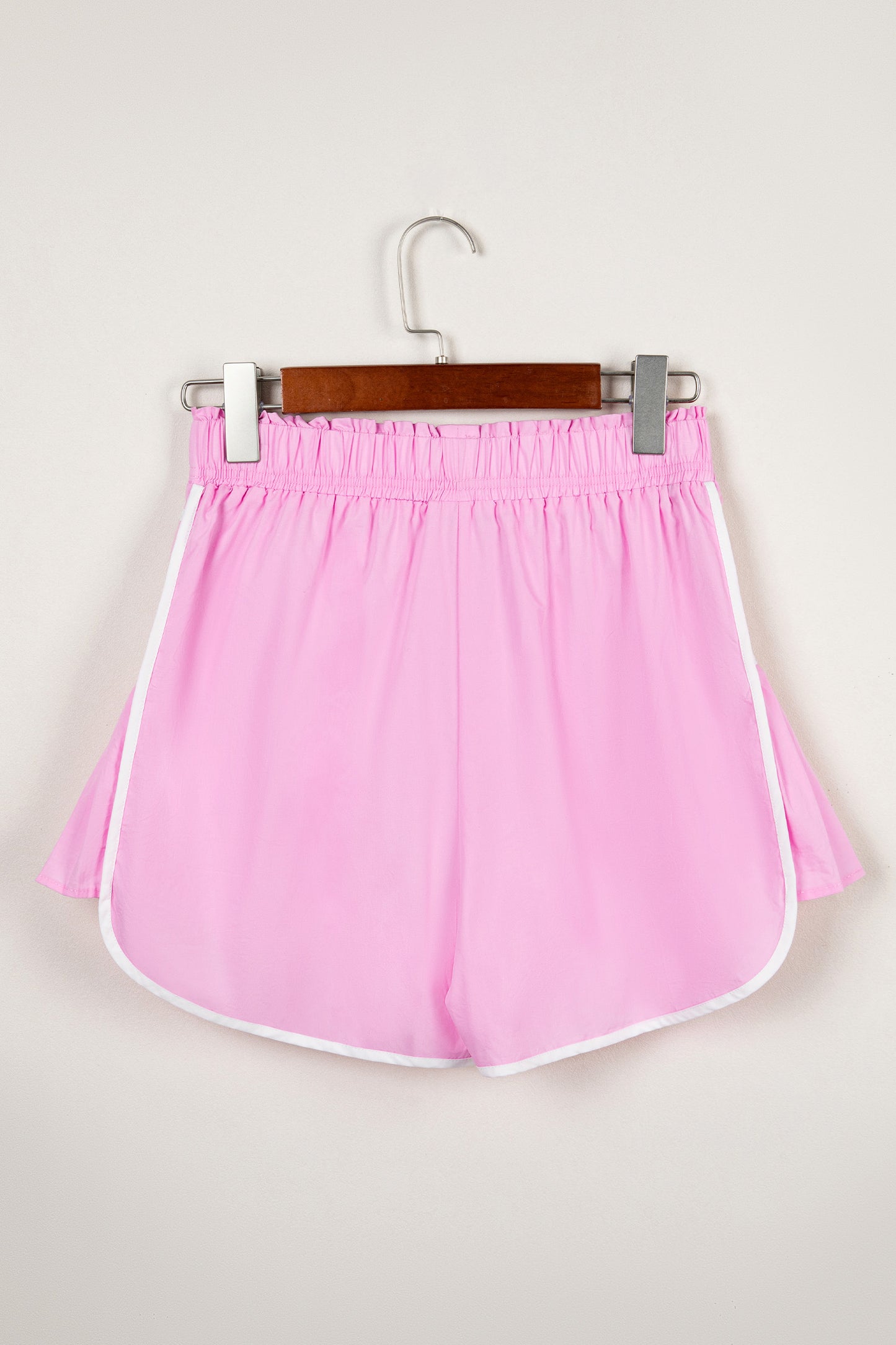 Contrast Trim Pleated Casual Active Shorts -2 COLOR OPTIONS