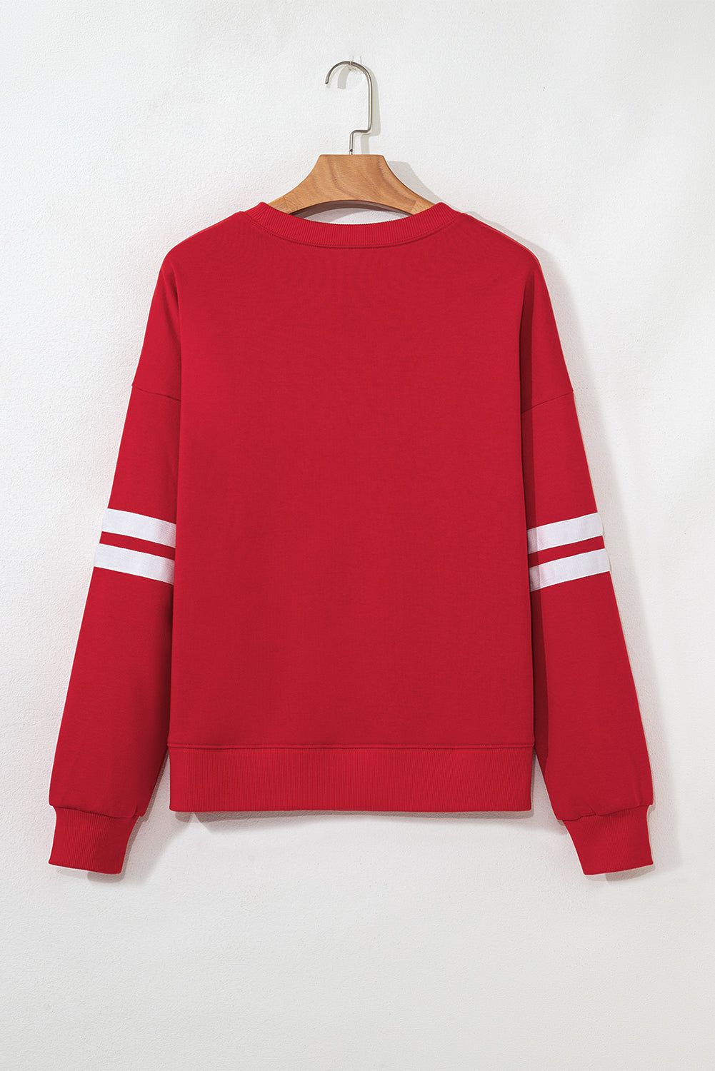 Preppy Striped Sleeve Loose Sweatshirt -7 COLOR OPTIONS