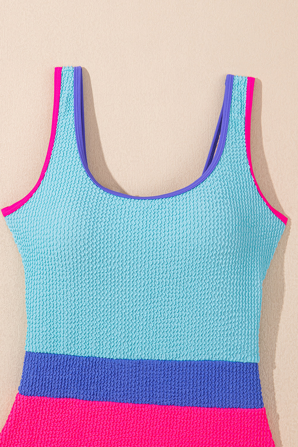 Textured Colorblock One Piece Swimsuit -2 COLOR OPTIONS