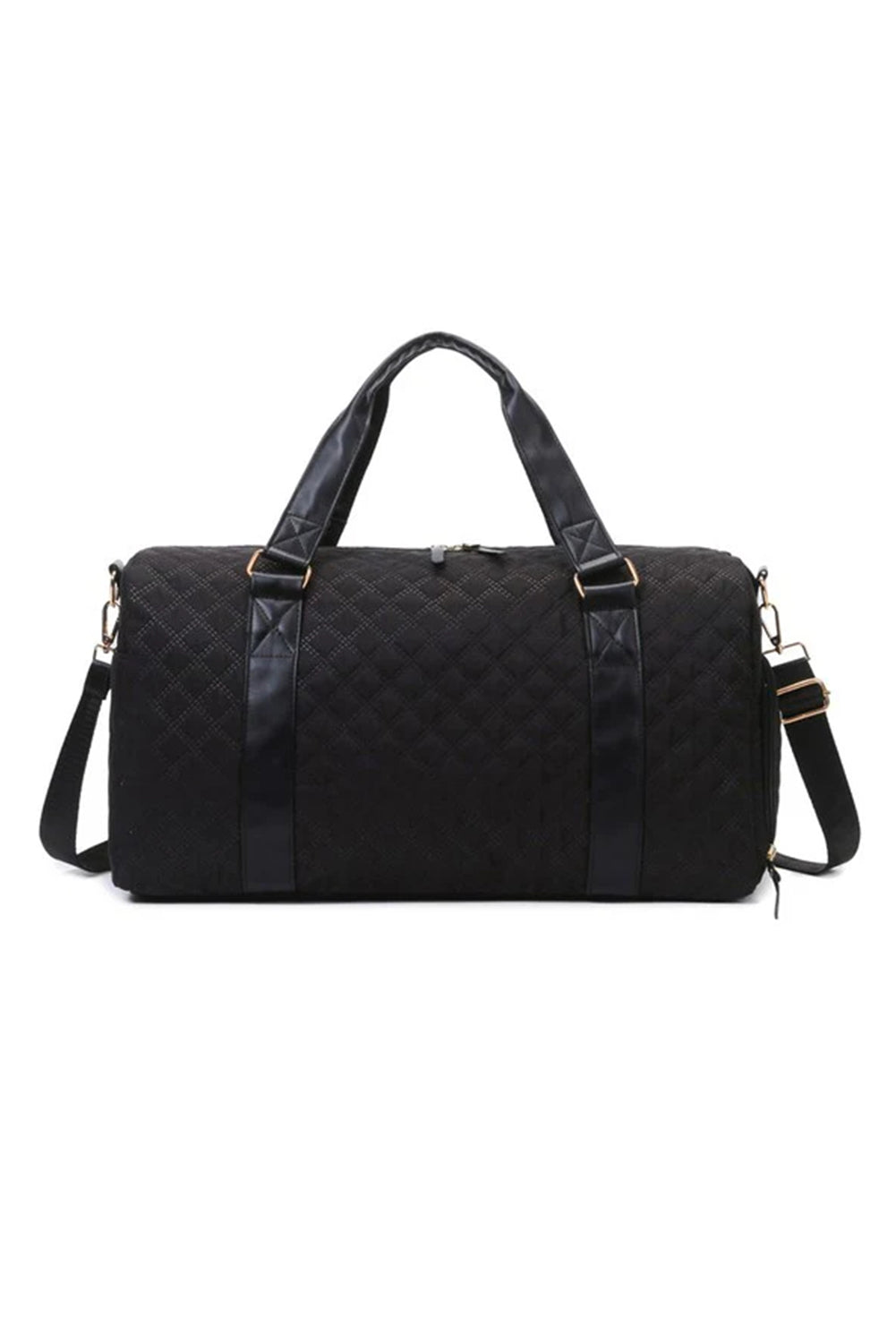 Plaid Textured Large Capacity Travel Duffle Bag- 2 COLOR OPTIONS