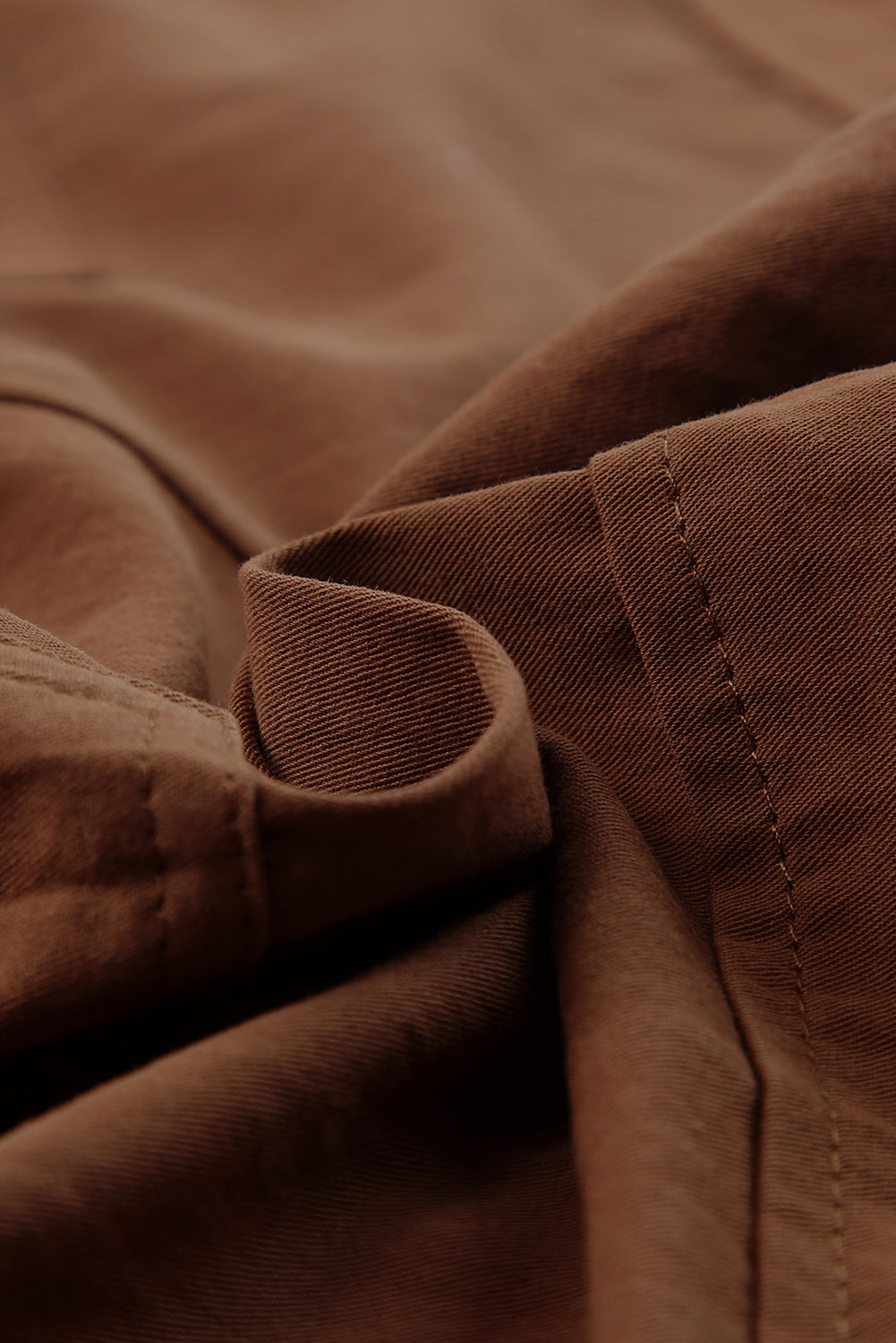 Brown Strive Pocketed Tencel Shorts