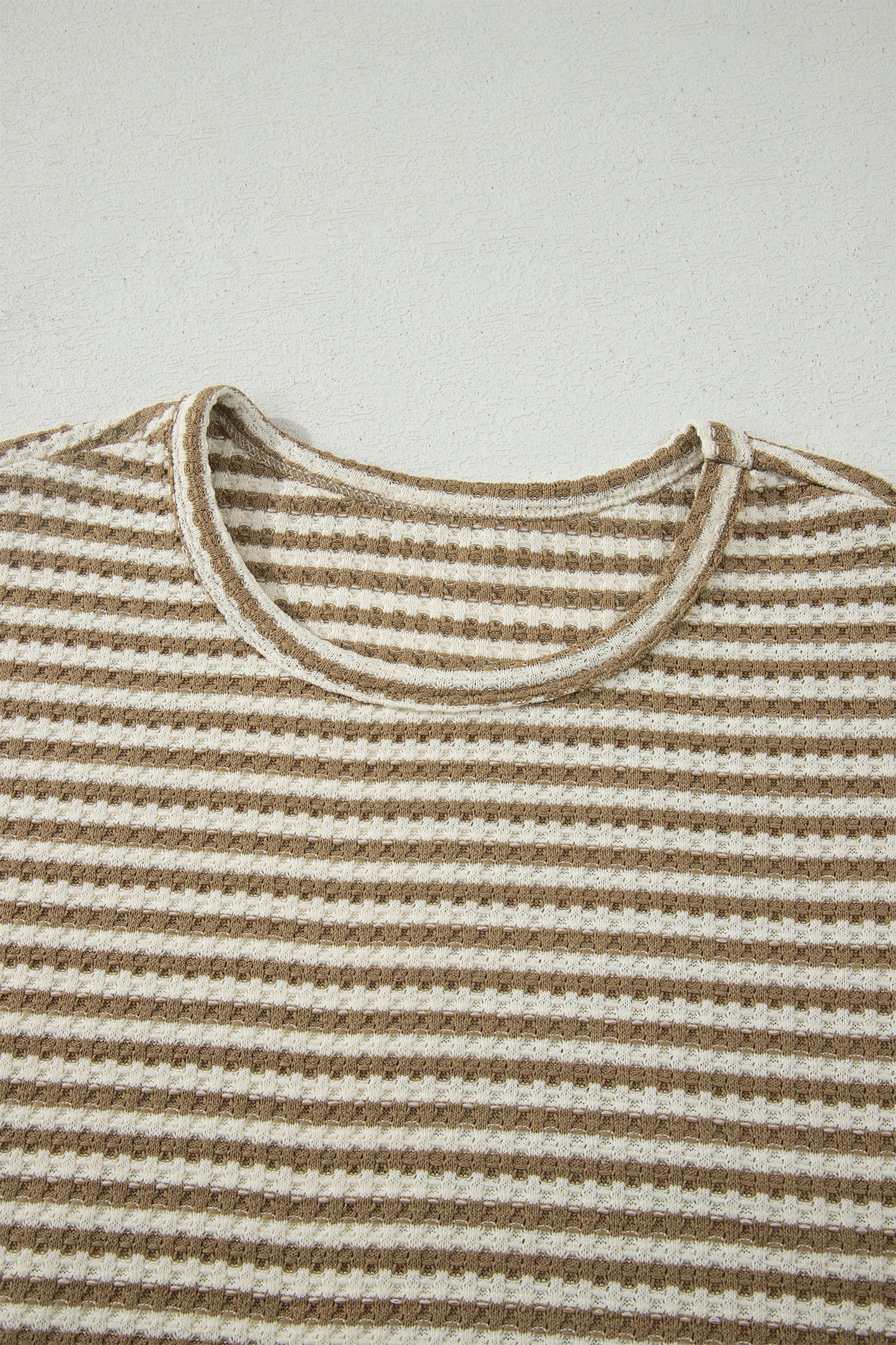 Stripe Breathable Textured Knit Short 2pcs Set -4 COLOR OPTIONS